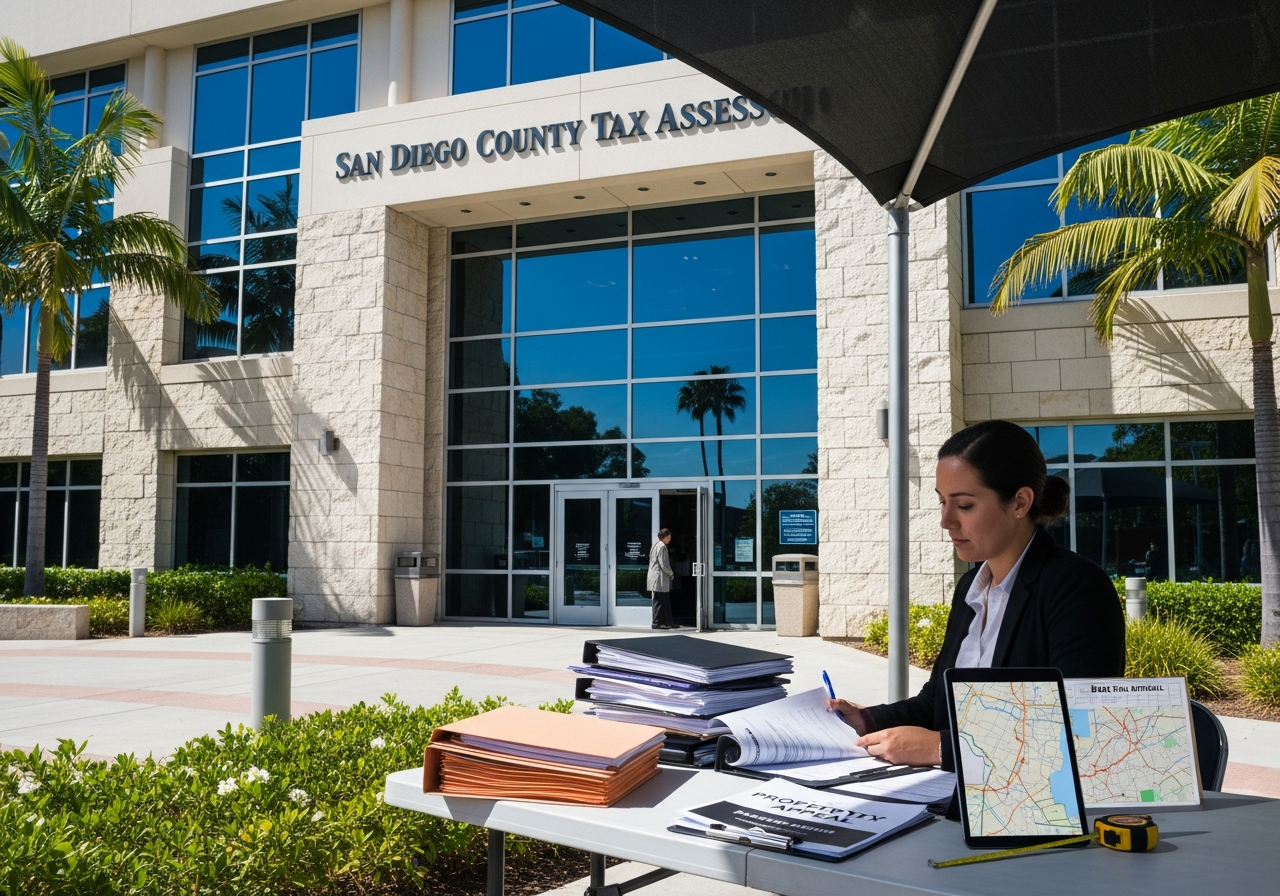 Property tax appeal appraisal for assessment appeals board in San Diego
